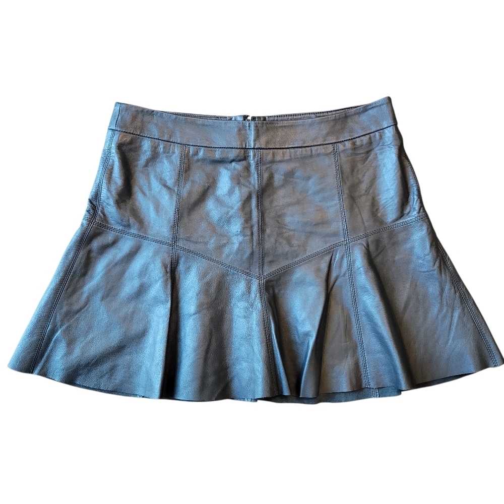 Scoop Vegan Leather Black Mini Skirt